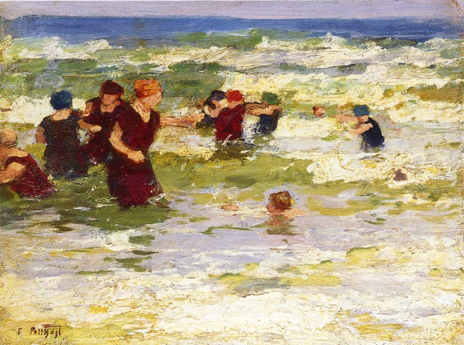 Edward Henry Potthast At the Beach I